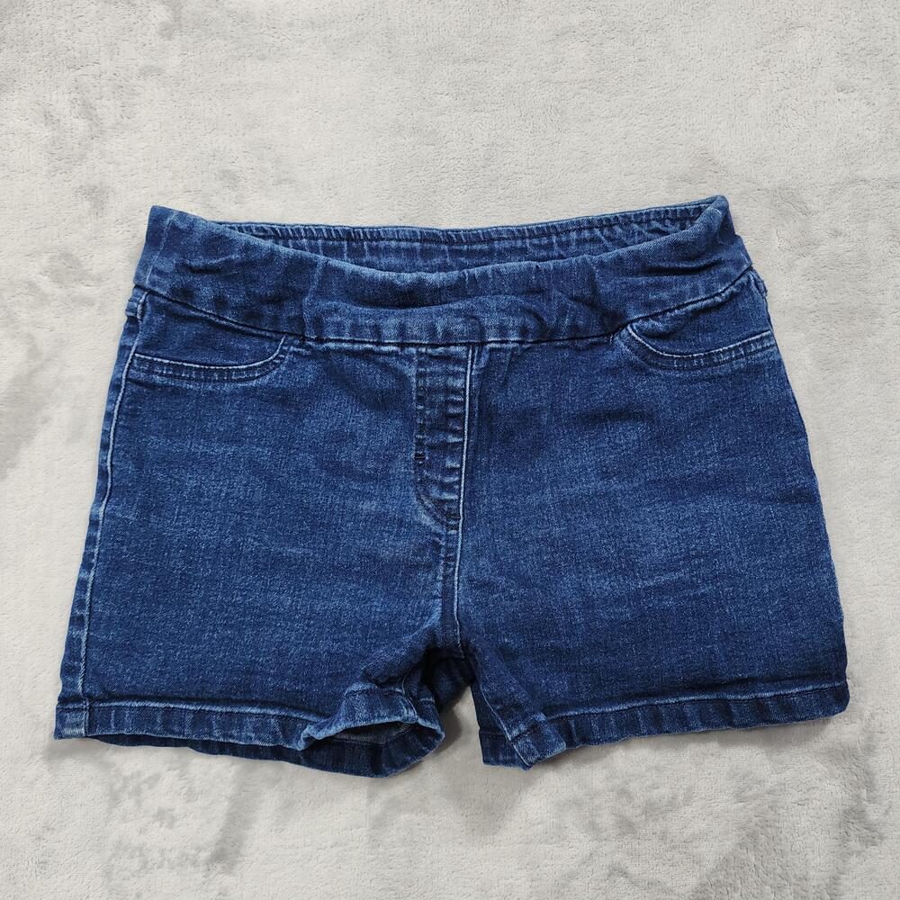 VENUS Shorts Womens M Blue Denim Pull On Elastic Waist Stretch Hot Pants Casual